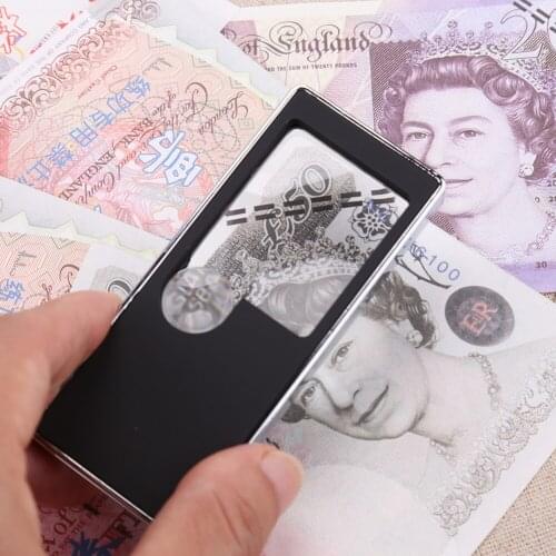 3X 10X Mini Glass Optical Len Magnifier LED UV Light Magnifying Jewelry Reading Watch Identify Illuminated Pocket Handheld Loupe