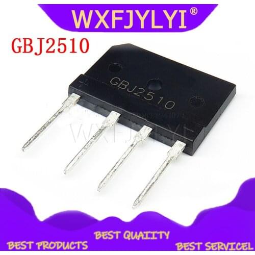 5pcs 25A 1000V diode bridge rectifier gbj2510 ZIP
