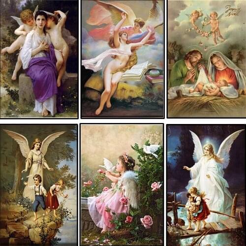 5D DIY diamond painting Religious girl Full square/round Embroidery Pattern 3D Cross stitch kits mosaic wall stickers