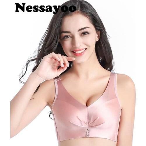 B C D Full Cup Push up Mid-thick Wire-free Bra Brassiere for Women Plus Size 90 95 100 Underwear Crop Top Sexy Lingerie Unlined