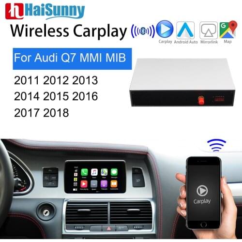 Wireless Carplay For Audi Q7 2011 2014-2016 2017 2018 Support Decoder Retrofit Multimedia GPS Navi Mirror link Reverse Camera