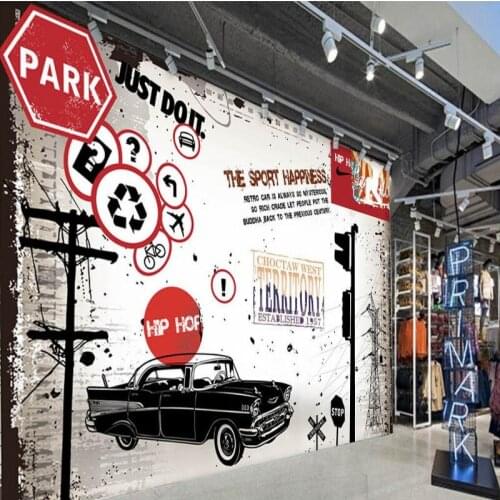 Custom 3d mural Hand painted street graffiti mural custom bar coffee shop background wallpaper restaurant bedroom mural