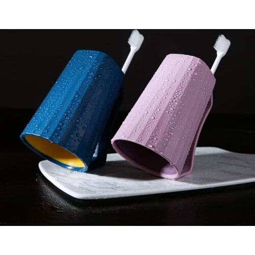 1PC Creative Mouthwash Cup Couple Brushing Cups Simple Household Plastic Toothbrush Cup Mug