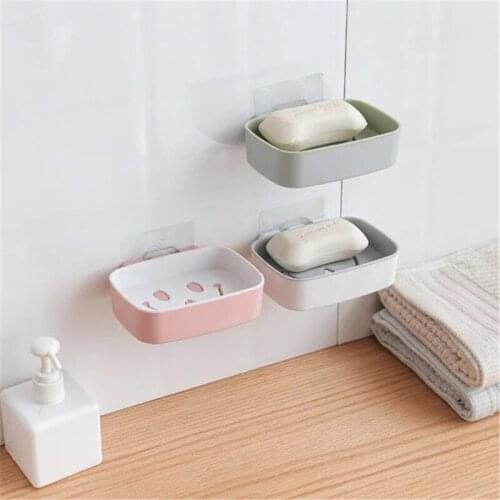 Cute Smiley Face Soap Box Creative Household Soap Holder Toilet Wash Face Soap Shelf Drain Soap Rack Bathroom Accessories