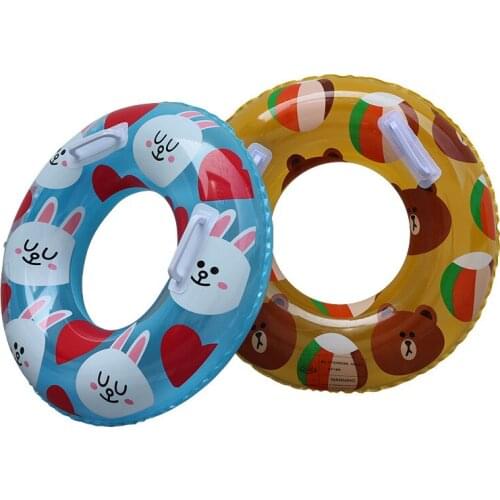 Cute Cartoon Baby Swimming Ring Inflatable Swim Circle for Kids Pool Float Party Toys