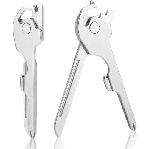 6 in 1 Multi-functional Ulti Key Knife Pocket Opener Keychain Kit Tool Survive edc Mini Utility Tactical Screwdriver Gear