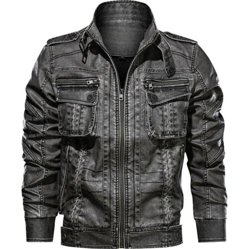 Mens Leather Jackets High Quality Classic Motorcycle Jacket Male Plus faux leather jacket men 2019 spring