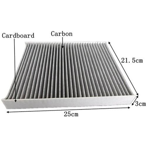 Low Price Wholesale Factory Outlet 6Q0819638 Durable Black Carbon Car Cabin Air Filter for VW POLO 250*215*30mm