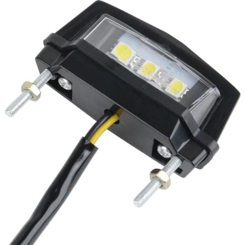2021 New 12V Motorcycle License Plate LED light Waterproof Motorcycle License Light