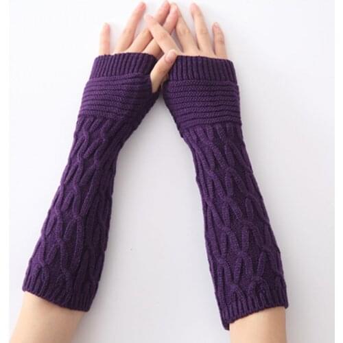 Women Men Half Finger Glove Autumn Winter Knitted Folding Unisex Warm Arm Cover Open Fingered Gloves