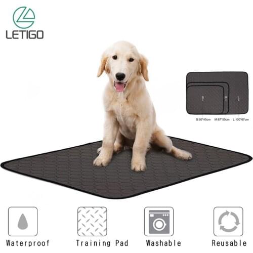 100 x 67 cm Waterproof Reusable Dog Bed Mats Dog Urine Pad Puppy Pee Fast Absorbing Pad Rug for Pet Training Pet Supplies