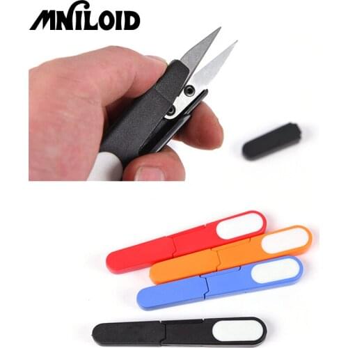 Wholesale Professional Fishing Scissors with Cap Portable Safe Design Fishing Line Cutter Mini DIY Sewing Scissors Fishing Tool
