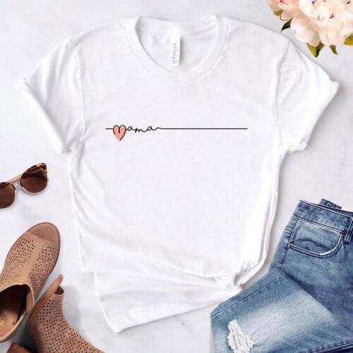 Simple Summer Tshirt 90s Girls T shirt 2021 New Short-sleeved T-shirt women fashion tshirt MAMA Letters Print Tee shirt female
