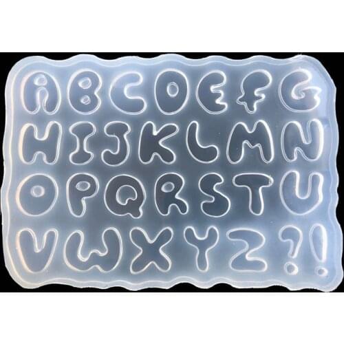 Rectangle Cabochon Silicon Pendant Molds For Epoxy Resin crystal 26 Patterns letter Mold Making Clay Molds Art Making DIY