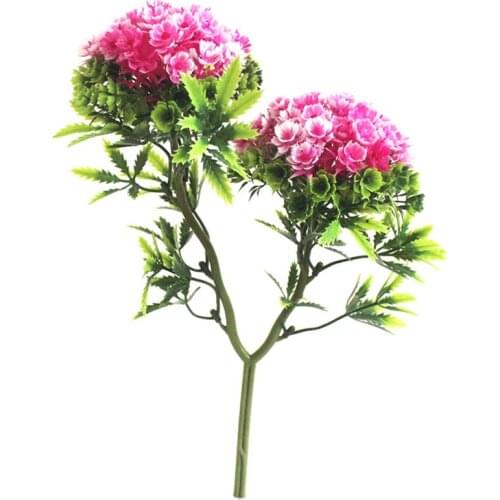 Lifelike Artificial Flower Branch 2 Strands Plastic Faux Floral Stem Faux Plant Branch Photography Props Party Decor Accessories