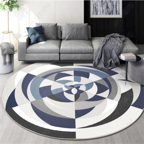 Nordic Round Ins Wind Carpet Modern Living Room Coffee Table Sofa Floor Mat Bedroom Decoration Household Swivel Chair Floor Mat