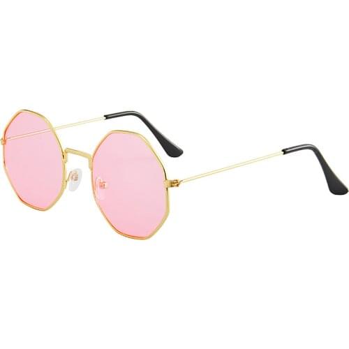 Unisex Retro Polygon Metal Eyewear Vintage Retro Optical Anti Blue Light Eye Glasses Transparent Spectacle Frames Driver Goggles