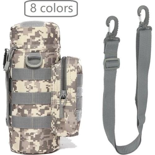 Camping Sports Water Bag Outdoor Tactical Military Molle System Shoulder Bottle Bag Kettle Pouch Holder With Strap Accessories