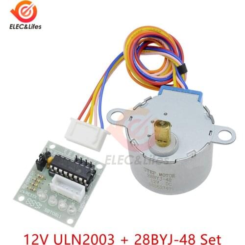 1 Set Smart Electronics 28BYJ-48 5V 12V 4 Phase DC Gear Stepper Motor + ULN2003 Driver Board for arduino DIY Kit