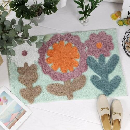 Water Absorbent Cartoon Cute Plush Bathroom Mats Rugs Outdoor Entrance Doormat Soft Non-Slip Kitchen Mat Carpets for Living Room