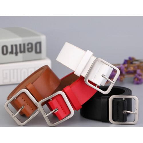 Belt female Japanese pin buckle decoration elegant simple wild student retro jean new design ladie wide belt fashion 2019