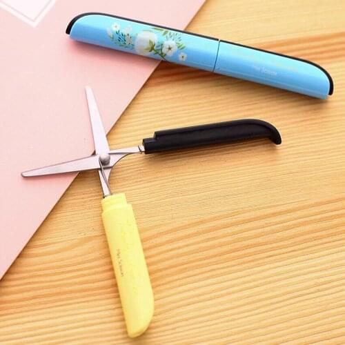1PC Creative Kawaii Pen Plastic Scrapbooking Scissors For Kids Gift Home Decoration Novelty Item tailor Student