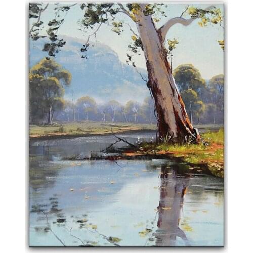 100% hand painted oil painting Home decoration high quality landscape painting pictures DM16071935