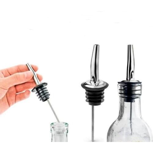 1000PCS Stainless Steel Liquor Spirit Wine Pourer Flow Wine Bottle Pour Spout Stopper Free shipping SN394