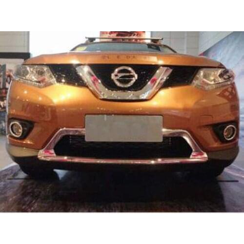 For Nissan X-Trail 2014-2016 2PCS High Quality ABS Chrome Car Front Grill Grille Cover Time Cover Trim Car Styling Accessories