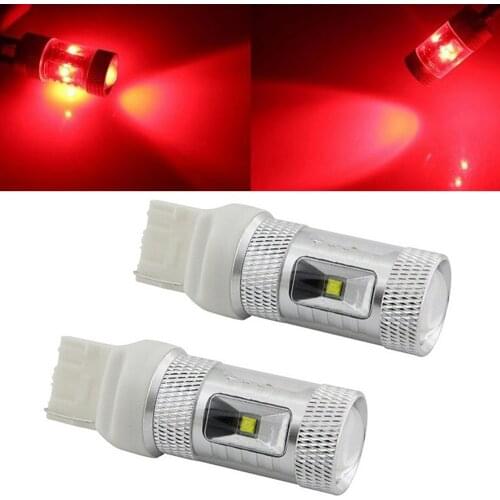 7440 7443 T20 Red High Power 30W LED Lens Rear Bulb Brake Bulb Stop Lamp Fog Turn Signal Light WY21W W21W W21/5W