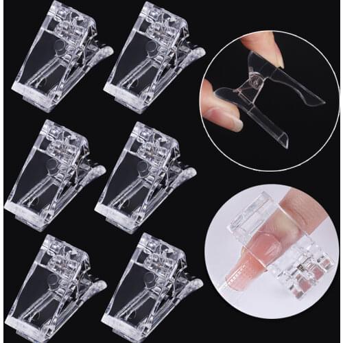 Acrylic Nail Clip Transparent Gel Quick Building Nail Tips Clips Fingernail Extension UV Clamps Manicuring Art Builder Tools Set