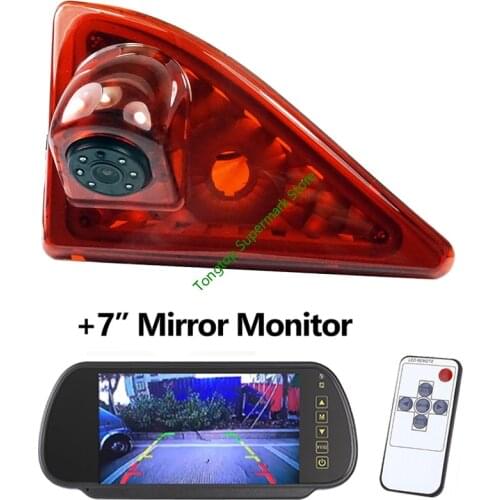 Auto Car Brake Light Rear View Camera For Renault Master Nissan NV400 Opel Movano With 7" Mirror monitor