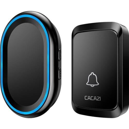 Wireless Doorbell,Waterproof Door Bell Kit,Over 1000 feet Range and 60 Chime,5 Levels Volume and LED Flash,Home Office Classroom