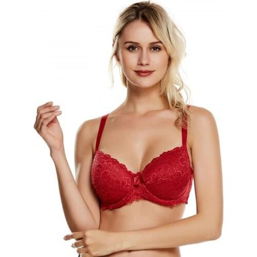 Sexy Women Lingerie Plus Size Bras D Cup Demi Bra in Lace Breathable Bra Tops Underwear Lace Bra D Cup