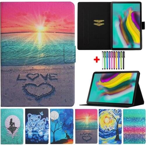 Cover For Samsung Tab A7 Case 10.4 SM-T500 2020 Painted Card Slot Funda For Galaxy Tab A7 Lite Case 2021 8.7 SM-T220 Tablet Caqa