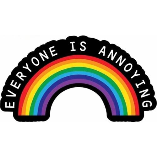 Colored Personalized Vinyl Car Stickers Creative Rainbow Waterproof Car Wrap Anime Surfboard Decal Laptop Decoration Kk13*13cm