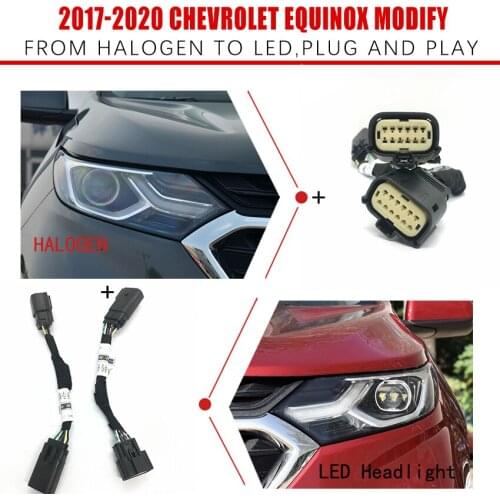 CZMOD Car Headlight Modification upgrade Special car wiring Adapter harness For 2017-2019 chevrolet equinox Car accessories