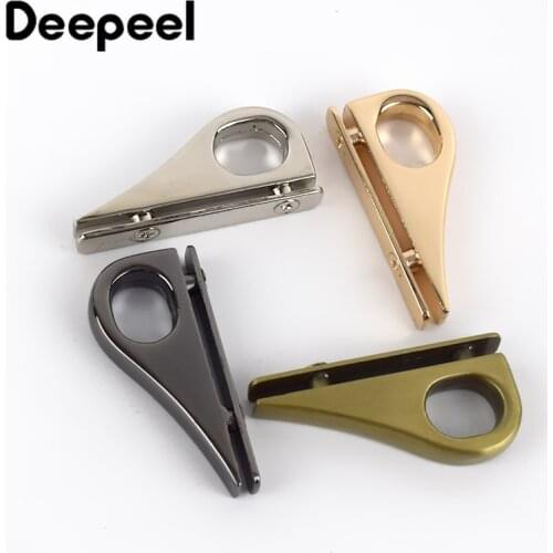 Deepeel 4Pcs Bag Side Clip Metal Buckles Bags Chain Snap Hooks Handbag Strap Handles Connector Hanger Clasp DIY Leather Craft