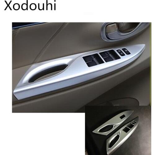 For Toyota Vios/Yaris sedan 2017 2018 2019 car door window glass inner panel armrest lift switch button trim frame molding 2pcs
