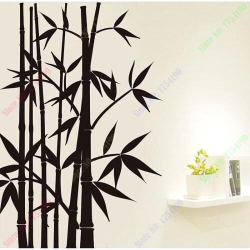 Home Decor Wall Sticker Wall Art Removable Decoration Mural Decal Black Bamboo 60X90CM