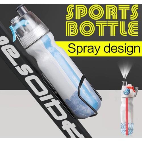 Double-deck Bicycle Cycling Sports Drink Spray Water Bottle Cold Insulation Outdoor Bike Hiking gym Bottle