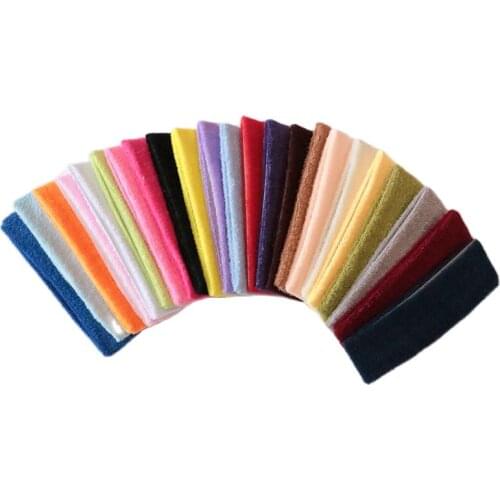1PCS Unisex Sport Cotton Sweatband Headband for Men Women Yoga Hairband Gym Stretch Elastic Fitness Basketball Head Bands