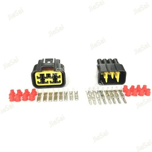 FW-C-8M-B FW-C-8F-B black Furukawa 8 Pin way 2.3mm male female waterproof auto connector adapter with terminal