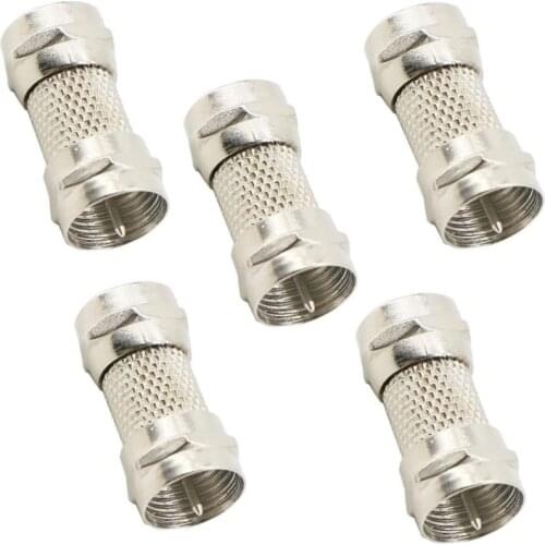 JX connector F male to F male HD TV Coax Cable Coupler Adapter Pack of 10 free shipping