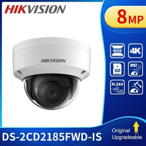 8MP IP Camera indoor DS-2CD2185FWD-IS Ourdoor Dome Video Surveillance POE 4K camera SD Slot Audio