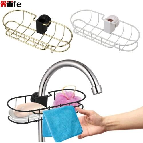 HILIFE Stainless Steel Kitchen Storage Holders Adjustable Faucet Storage Racks Home Storage Bathroom Soap Shelves