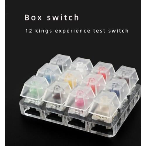 Kailh box12 experience test mechanical keyboard switch ice cream green black tea white axis jade Navy mute powder