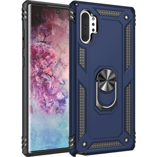 Metal Ring Stand Case For Samsung Note 10 Pro S21 Ultra S21+ 5G Shockproof Armor Phone Back Cover For Galaxy S21 S20 FE S10 Plus