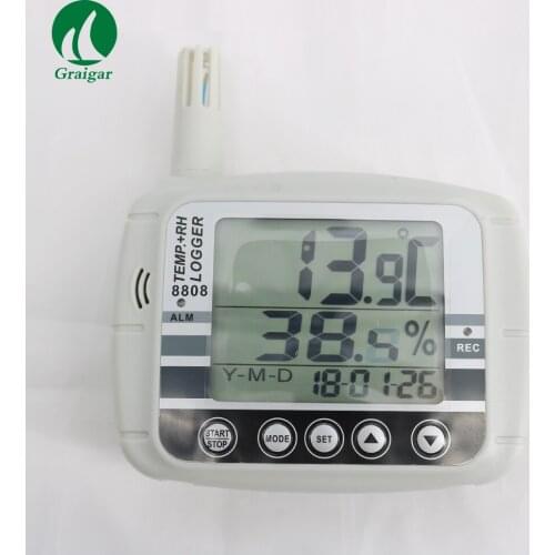 Wall Mountable Temperature& RH% Logger USB LCD Hygrometer AZ8808 with LED Display