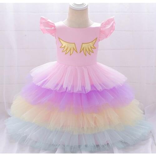 2021 Baby Girl Tutu Dress 1st Birthday Dress For Girl Clothing Child Clothes Christening Princess Dresses Cosplay 1 2 3 4 5 Year